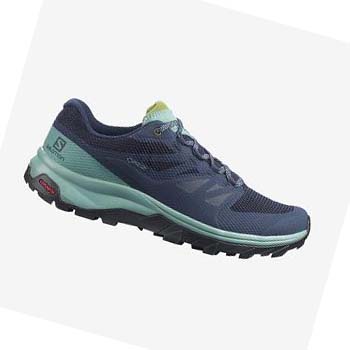 Tenis Senderismo Salomon WoOUTLINE WIDE GORE-TEX Mujer Azul Marino | MX 2830ZUT